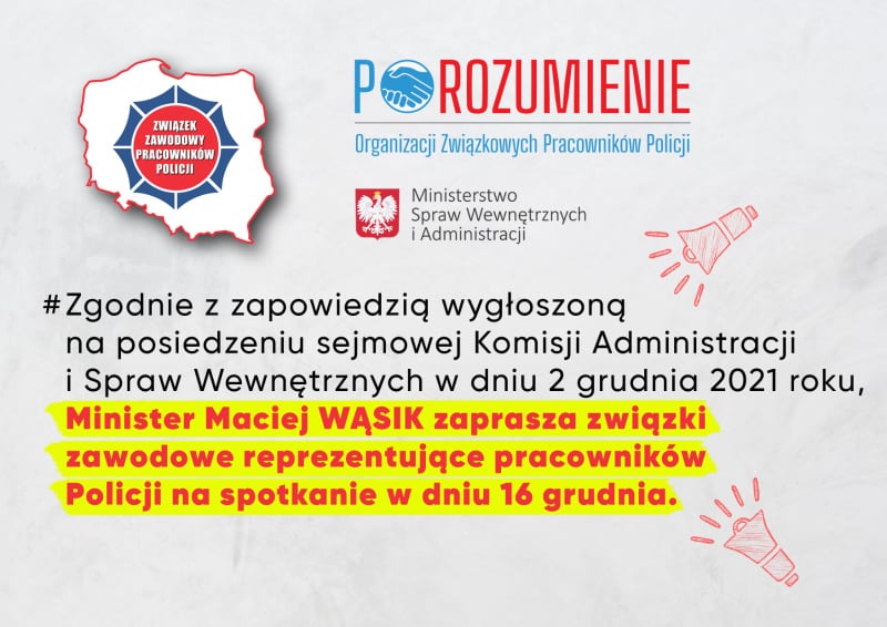 MINISTER WYZNACZA TERMIN SPOTKANIA ZE ZWIĄZKAMI ZAWODOWYMI