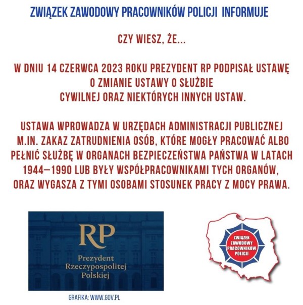 Zmiany w Ustawie o Służbie Cywilnej i o Pracownikach Urzędów Państwowych