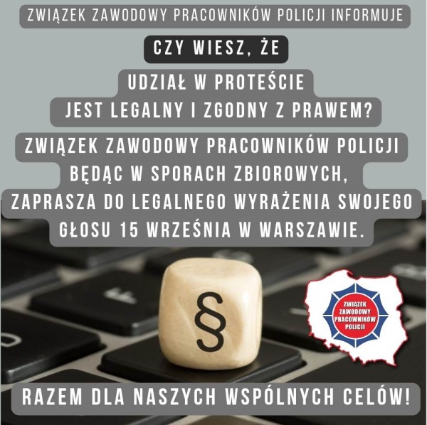 Udział w proteście jest legalny