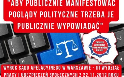 Co to znaczy publicznie manifestować poglądy polityczne?