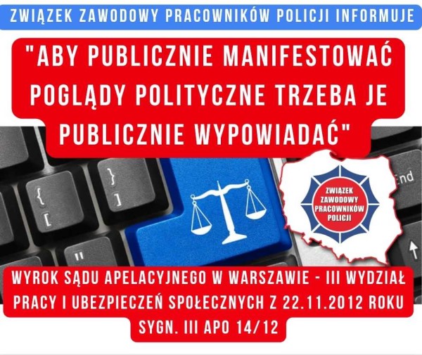 Co to znaczy publicznie manifestować poglądy polityczne?