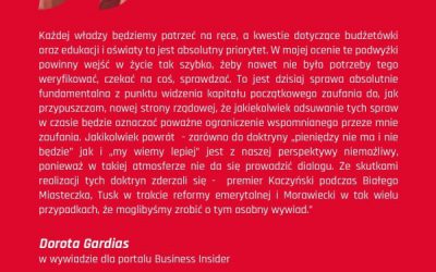 Wywiad z Dorotą Gardias w Business Insider