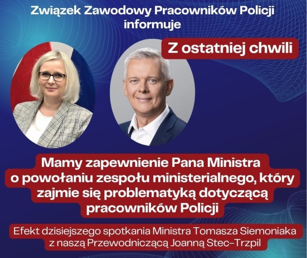 Zapewnienie o powołaniu zespołu ministerialnego