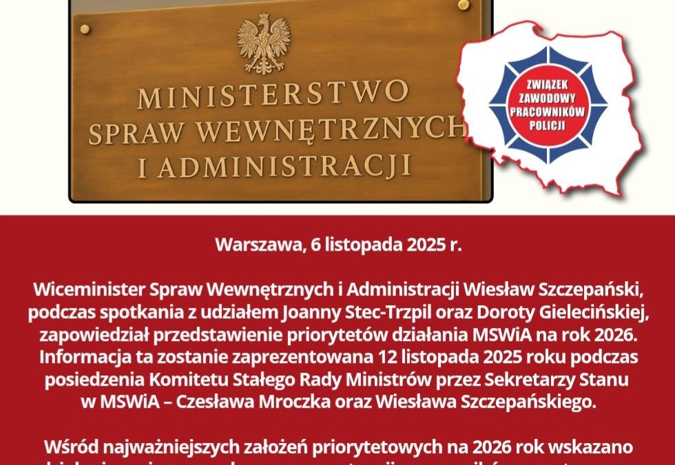 Priorytety działania MSWiA na 2026 rok